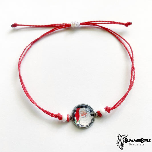 CHRISTMAS Vintage Santa Adjustable Waterproof Bracelet | Holiday Jewelry | Cabochon Bracelet | Christmas Jewelry | SummerStyle Bracelets