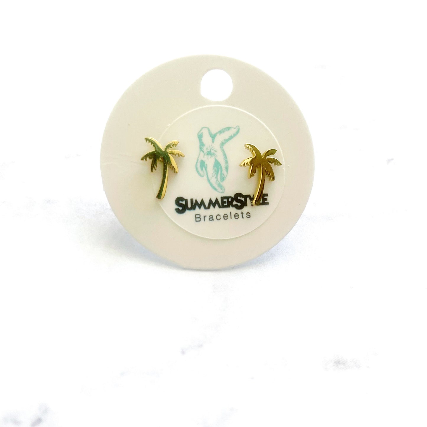 Palm Tree Stud Earrings, Stud Earrings, Stainless Steel Studs, Tropical Earrings, SummerStyle Bracelets