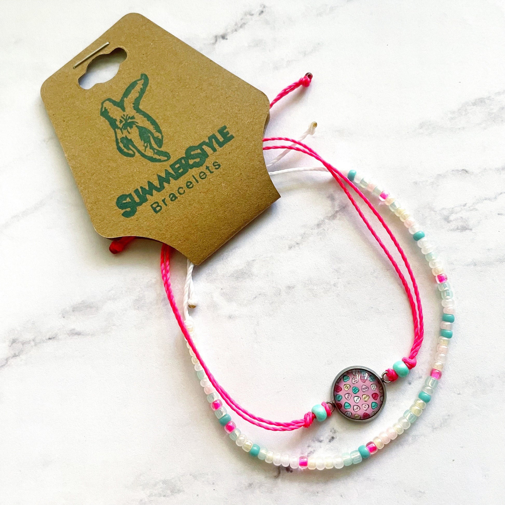 VALENTINE’S DAY Candy Hearts Adjustable Waterproof Bracelet Pack, Valentine Bracelet, Valentine's Day Gift, SummerStyle Bracelets