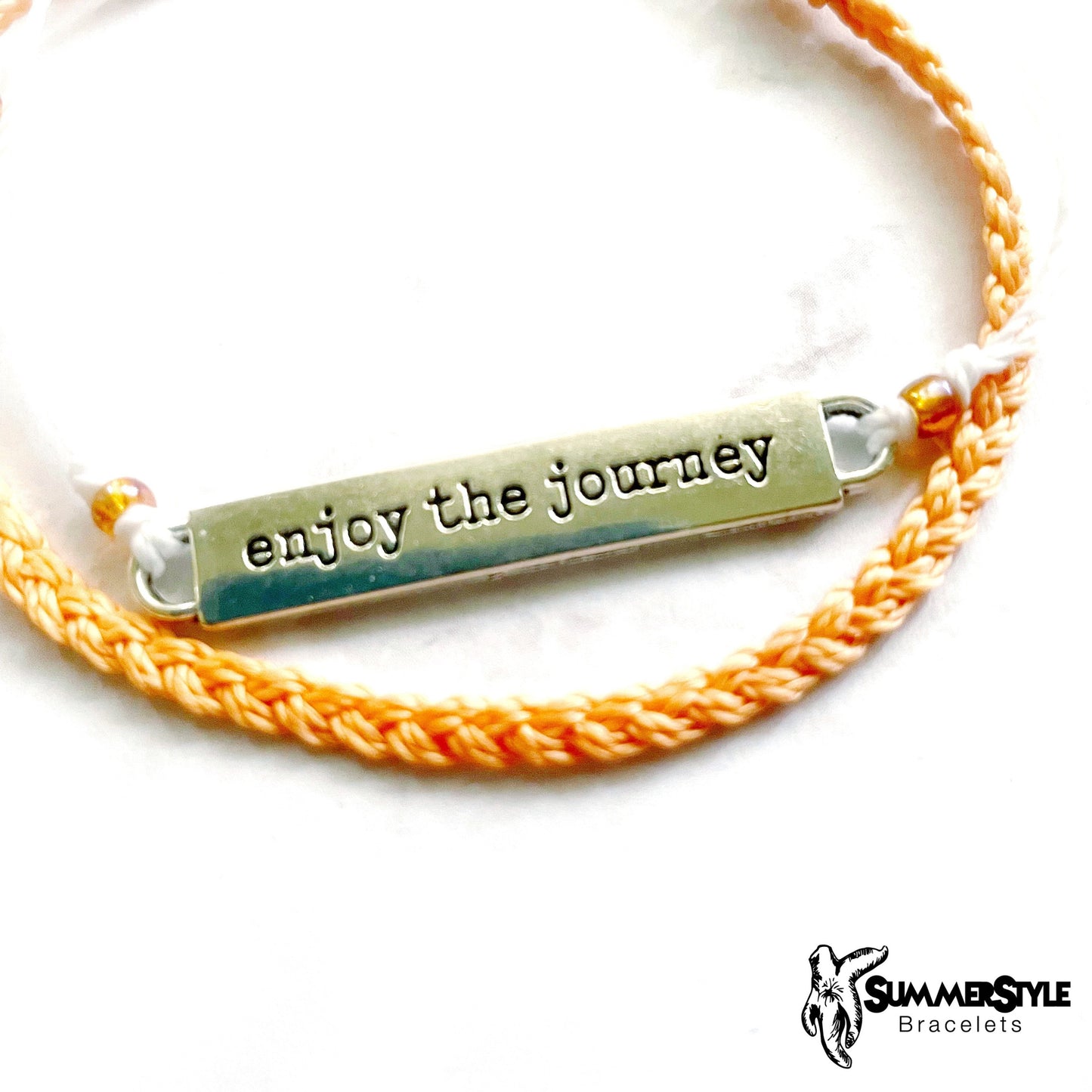 Enjoy the Journey Custom Adjustable Waterproof Bracelet Pack, Braided Bracelet, Wax Cord Bracelet, SummerStyle Bracelets