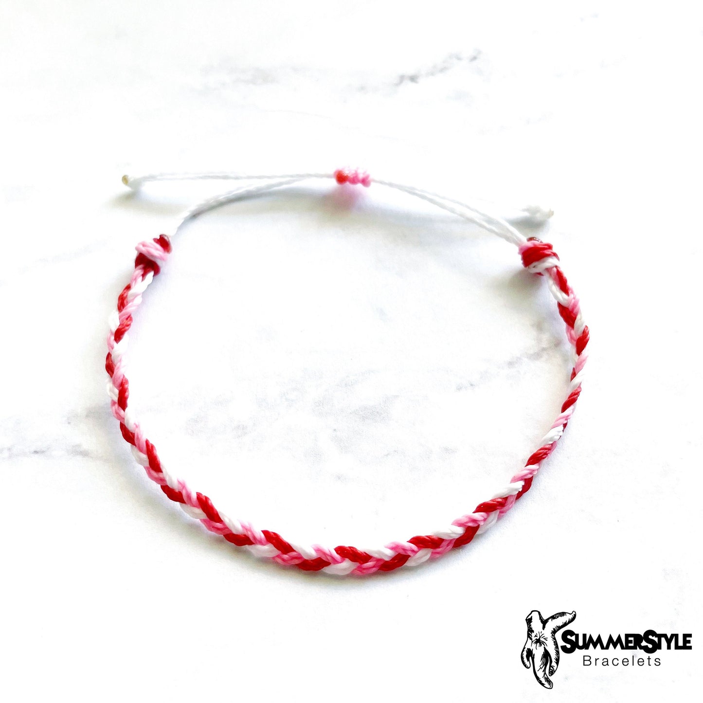 Hollow Heart Custom Adjustable Waterproof Bracelet Pack, Love Gift, Valentine Gift, Wax Cord Bracelet, SummerStyle Bracelets