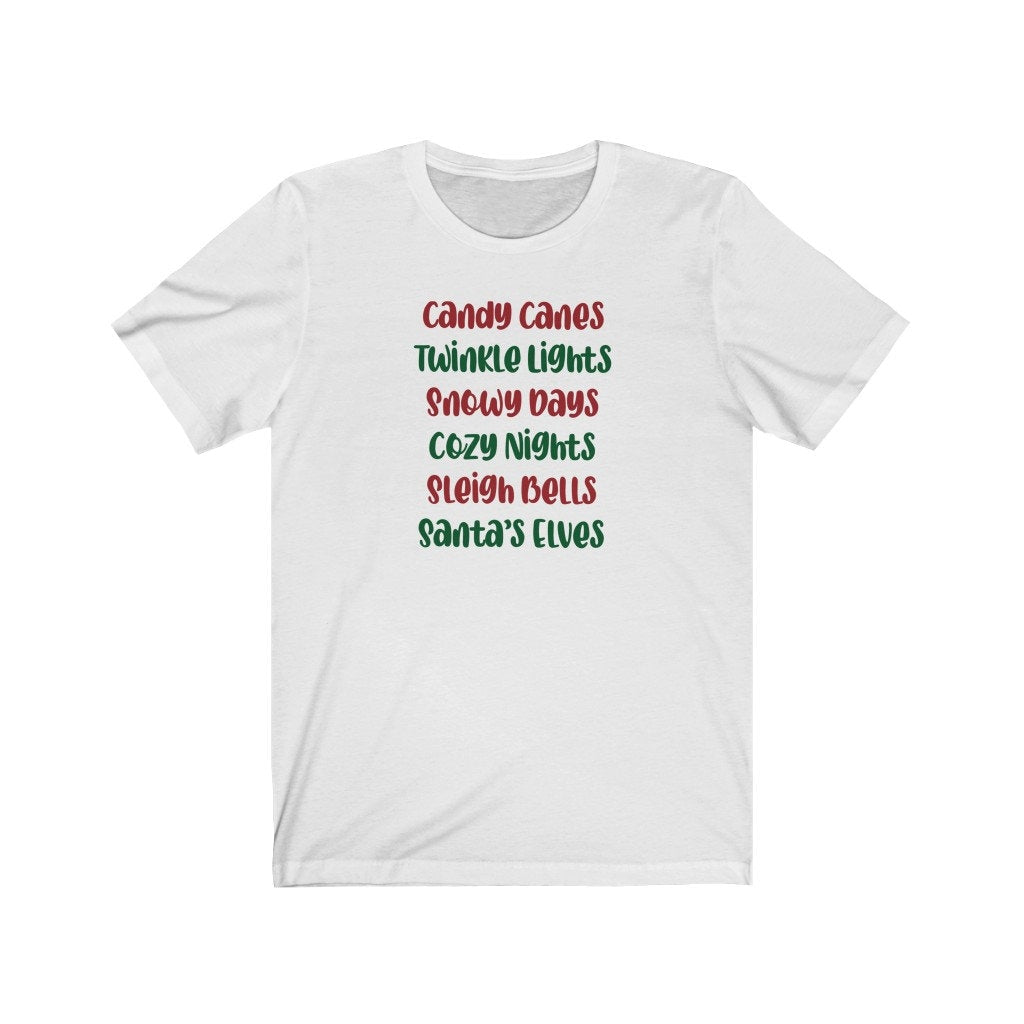 Holiday Favorites Unisex Jersey Short Sleeve Tee | Holiday Tee | Christmas Apparel | Christmas Tee | SummerStyle Bracelets