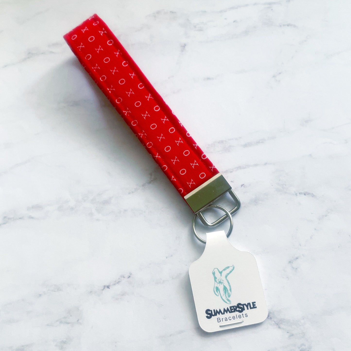 VALENTINE Red XOXO Key Fob Wristlet, Wristlet Lanyard, Keychain Wristlet, Handmade Lanyard, SummerStyle Bracelets