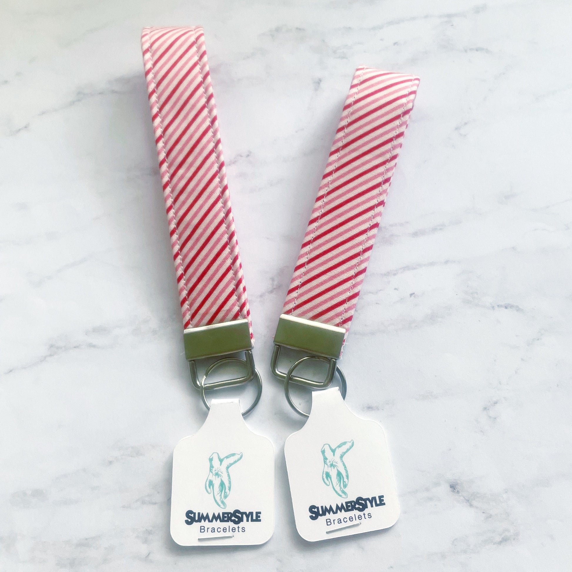 VALENTINE Stripes Key Fob Wristlet, Valentine Keychain, Wristlet Lanyard, Keychain Wristlet, Handmade Lanyard, SummerStyle Bracelets