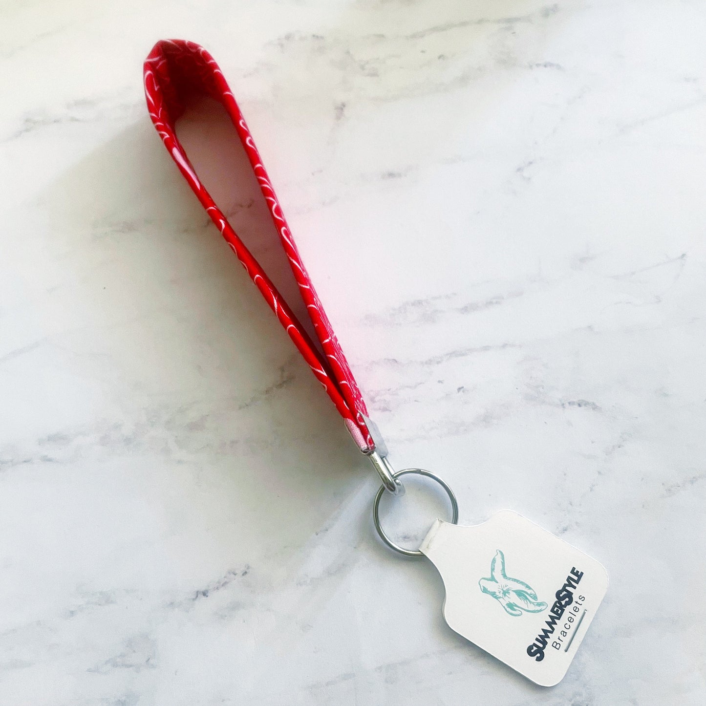 VALENTINE Red Big Heart Key Fob Wristlet, Wristlet Lanyard, Keychain Wristlet, Handmade Lanyard, SummerStyle Bracelets