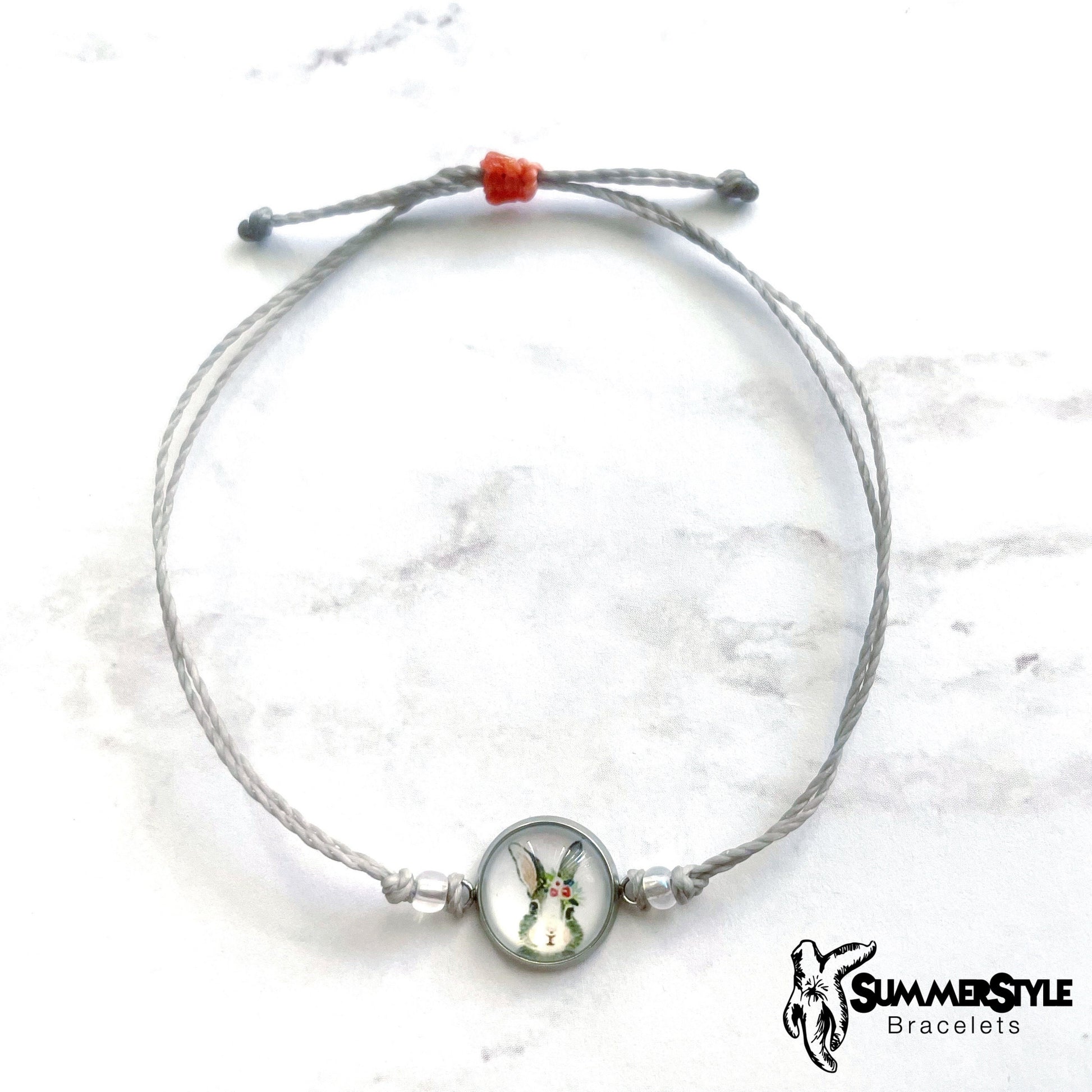 SPRING Easter Bunny Adjustable Waterproof Bracelet Pack, Cabochon Bracelet, Braided Bracelet, Easter Jewelry, SummerStyle Bracelets