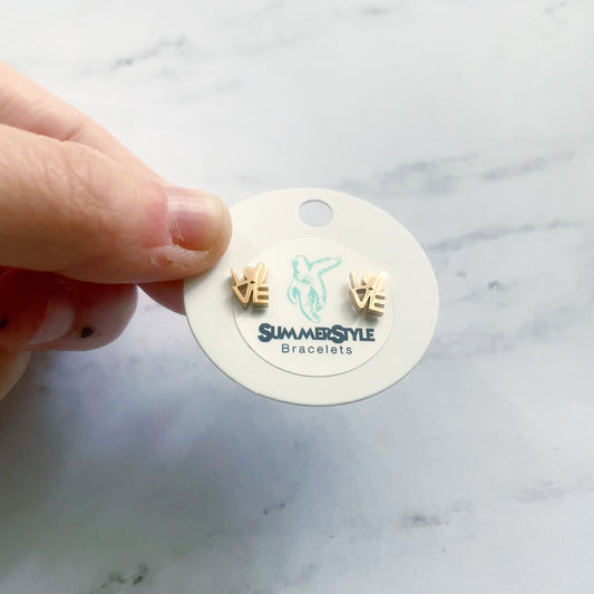 VALENTINE Rose Gold Love Heart Heart Mini Stud Earrings, Valentine Earrings, Valentine Jewelry, SummerStyle Bracelets