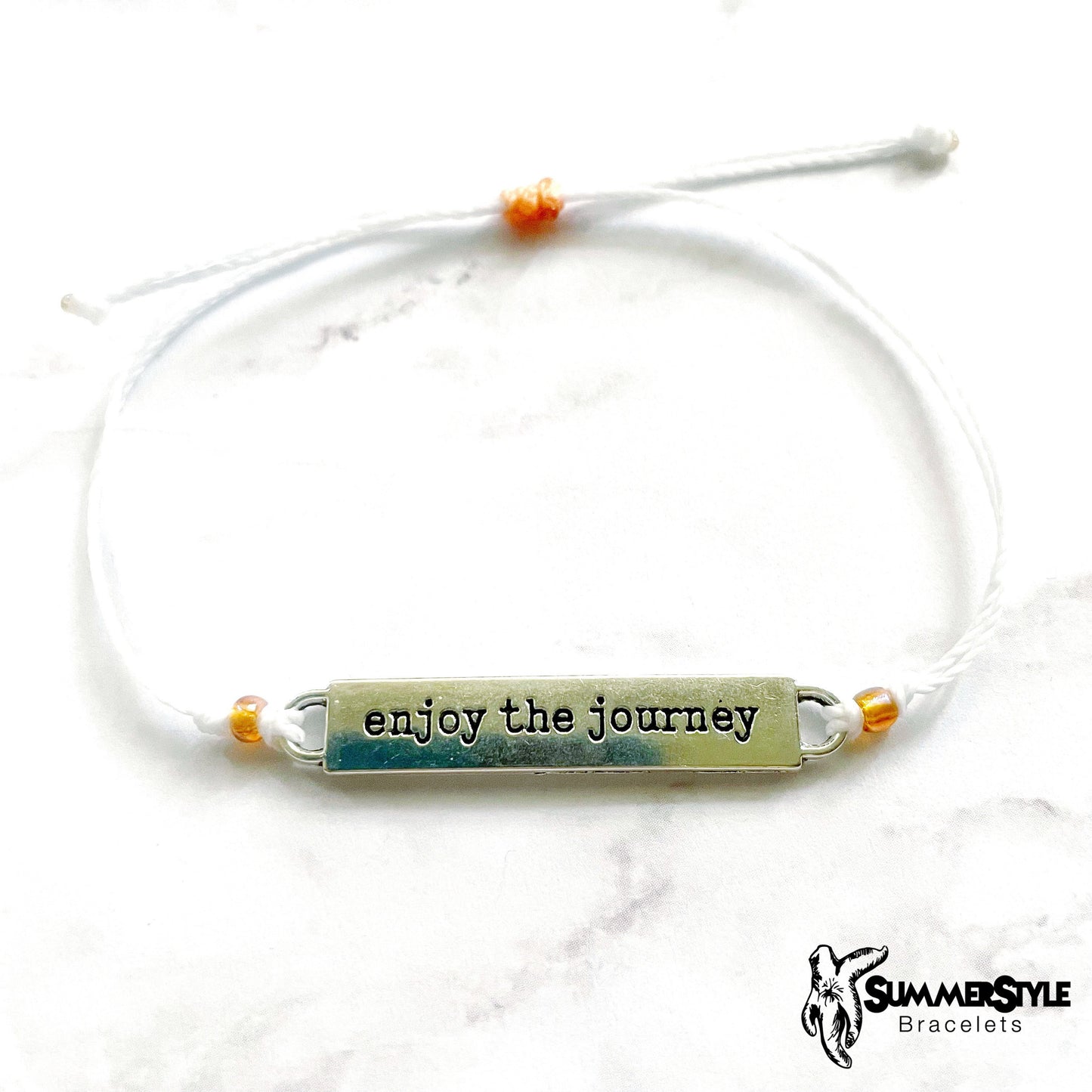 Enjoy the Journey Custom Adjustable Waterproof Bracelet Pack, Braided Bracelet, Wax Cord Bracelet, SummerStyle Bracelets