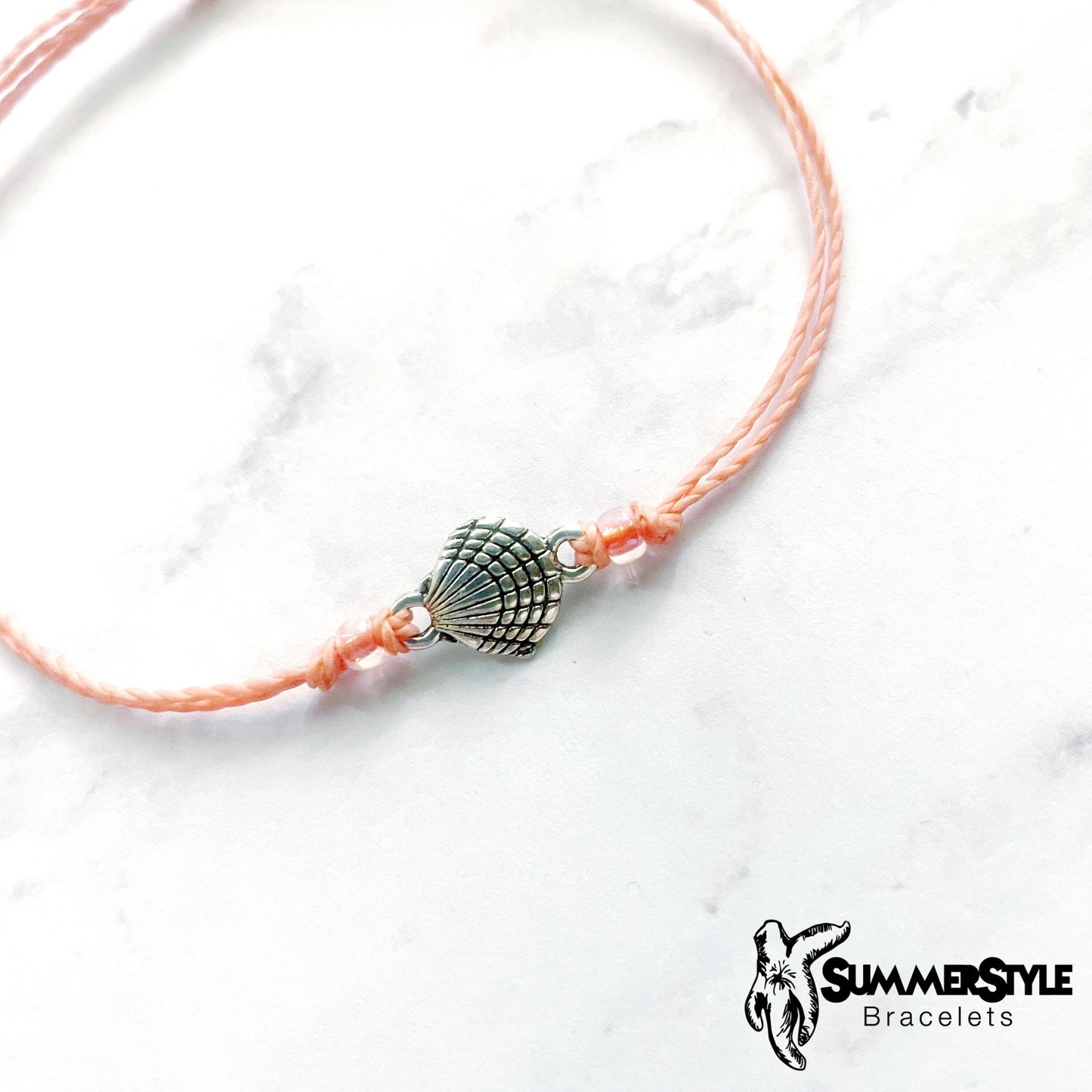 Seashell Custom Adjustable Waterproof Bracelet, Seashell Bracelet, Surf Jewelry, SummerStyle Bracelets