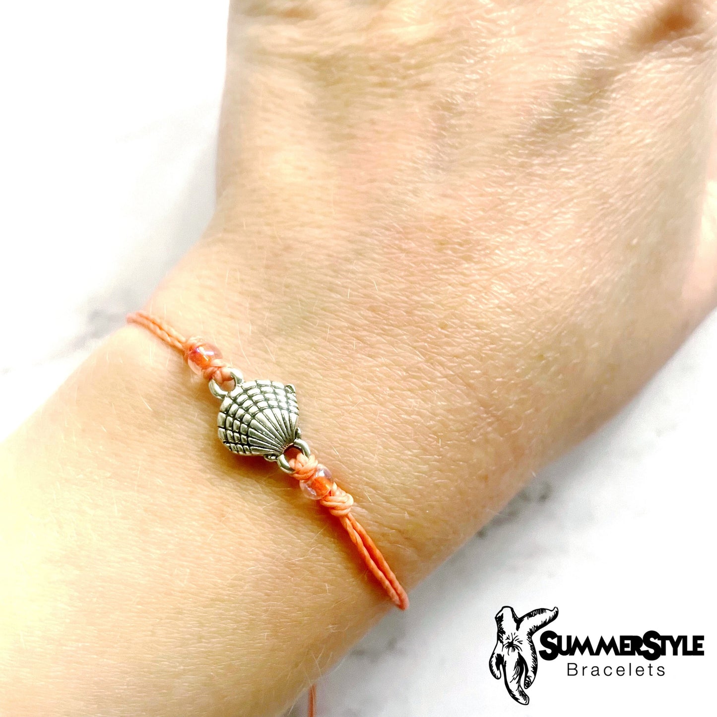 Seashell Custom Adjustable Waterproof Bracelet, Seashell Bracelet, Surf Jewelry, SummerStyle Bracelets