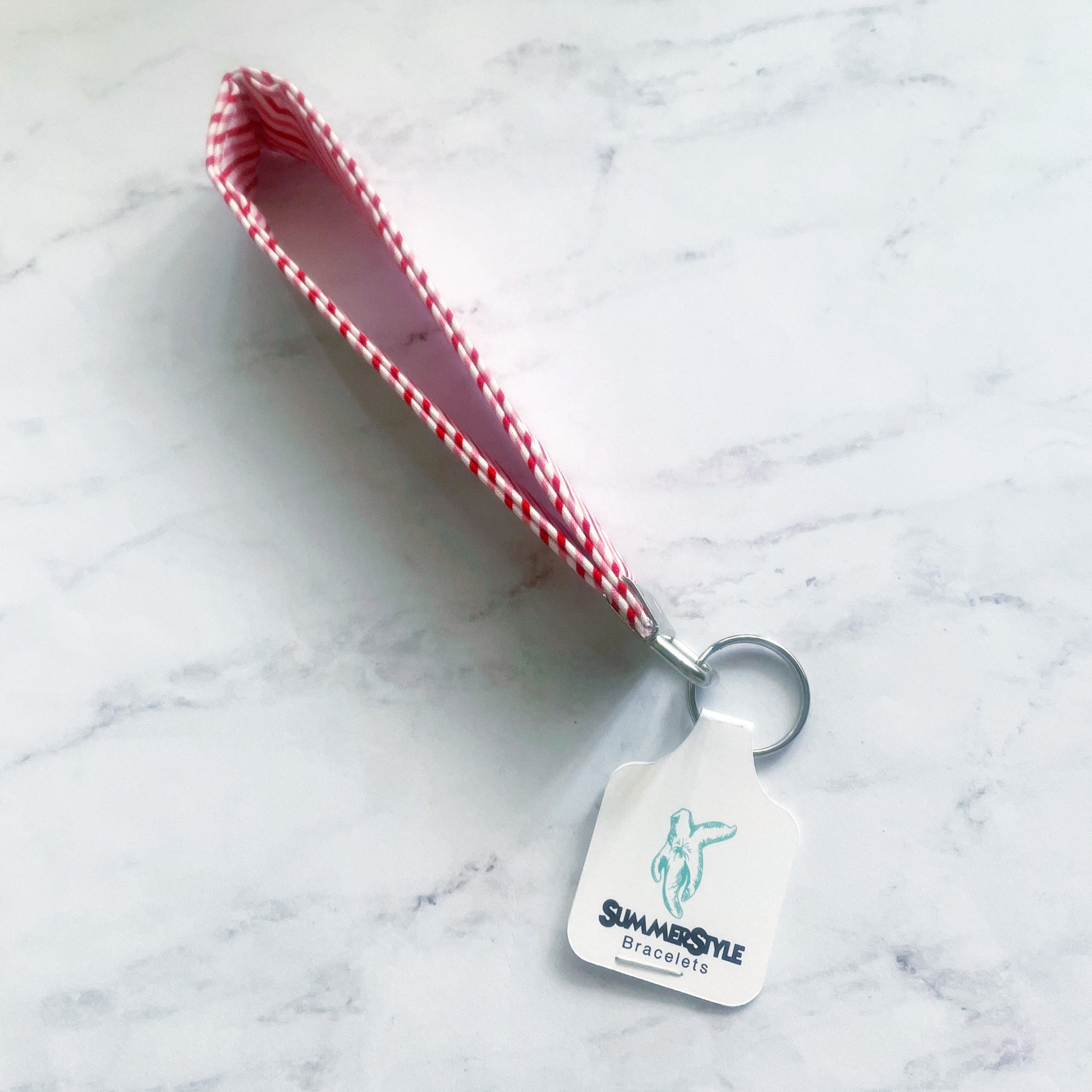 VALENTINE Stripes Key Fob Wristlet, Valentine Keychain, Wristlet Lanyard, Keychain Wristlet, Handmade Lanyard, SummerStyle Bracelets