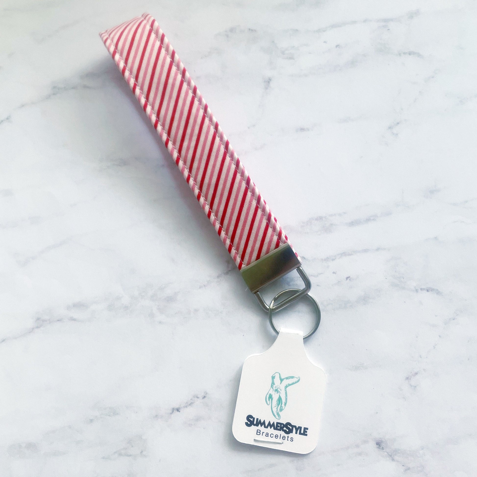 VALENTINE Stripes Key Fob Wristlet, Valentine Keychain, Wristlet Lanyard, Keychain Wristlet, Handmade Lanyard, SummerStyle Bracelets