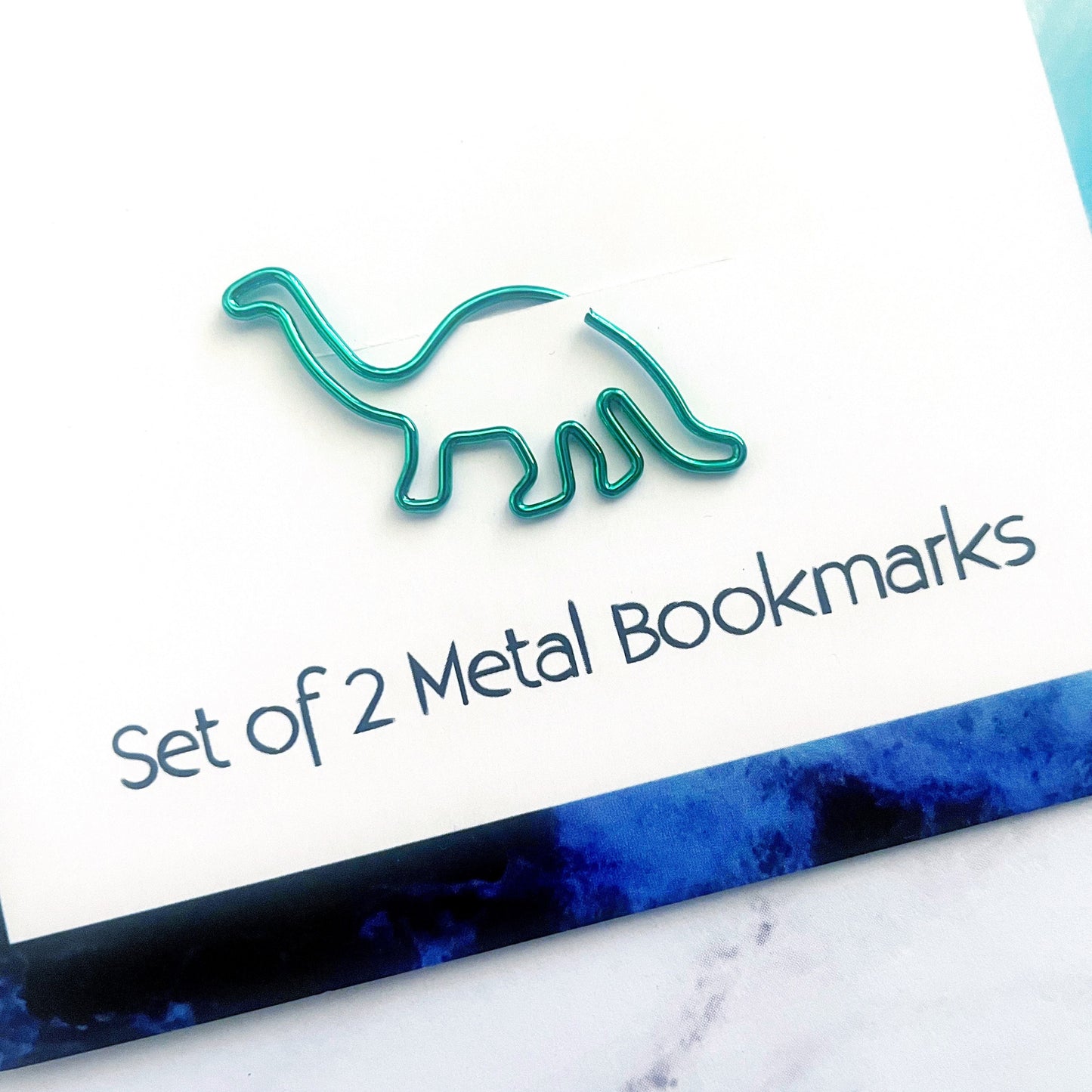 Set of 2 Mini Metal Dinosaur Planner Bookmarks, Mini Bookmark, Book Lover Gift, Dinosaur Gift, SummerStyle Bracelets