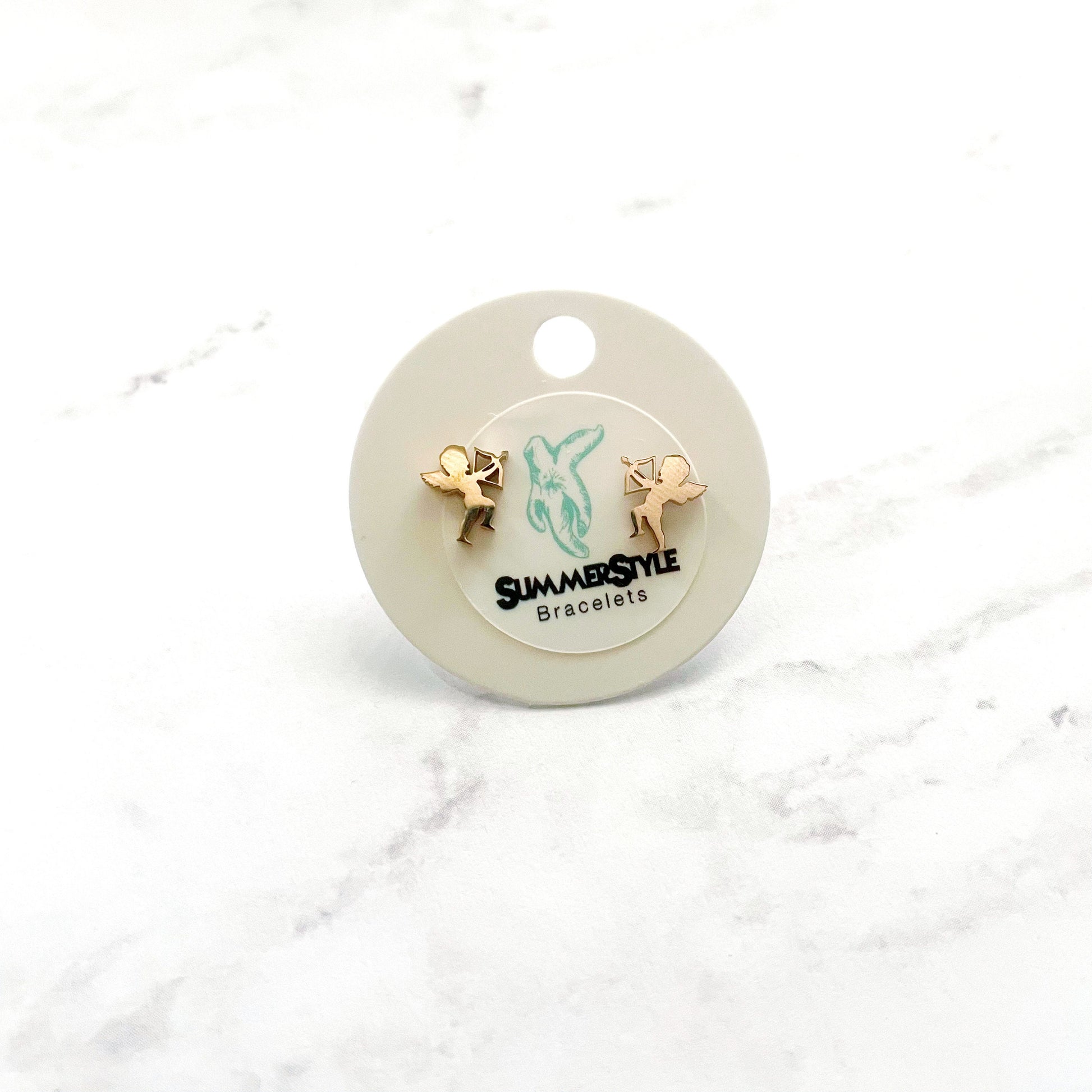 VALENTINE Rose Gold Cupid Mini Stud Earrings, Valentine Earrings, Valentine Jewelry, SummerStyle Bracelets