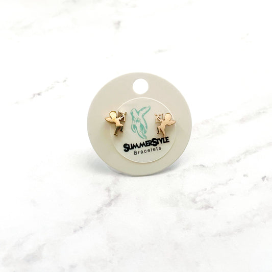 VALENTINE Rose Gold Cupid Mini Stud Earrings, Valentine Earrings, Valentine Jewelry, SummerStyle Bracelets