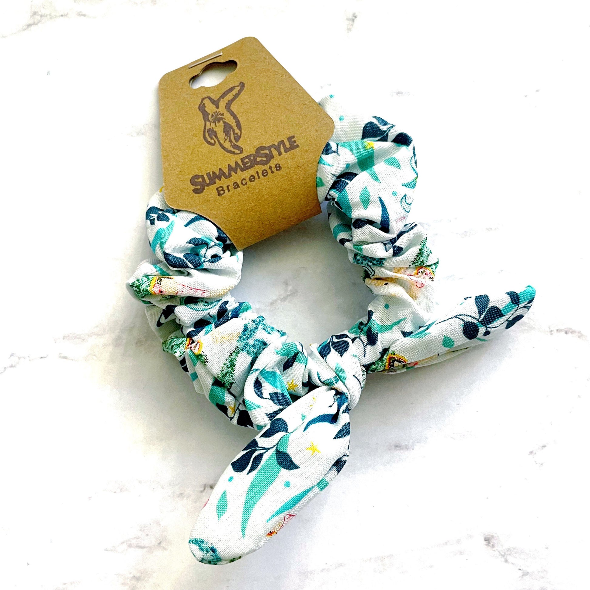 Mermaid Scrunchie, Scrunched Bow Hair Tie, Hair Bow, Mermaid Gift, Hair Accessories, Bow Hair Tie, SummerStyle Bracelets