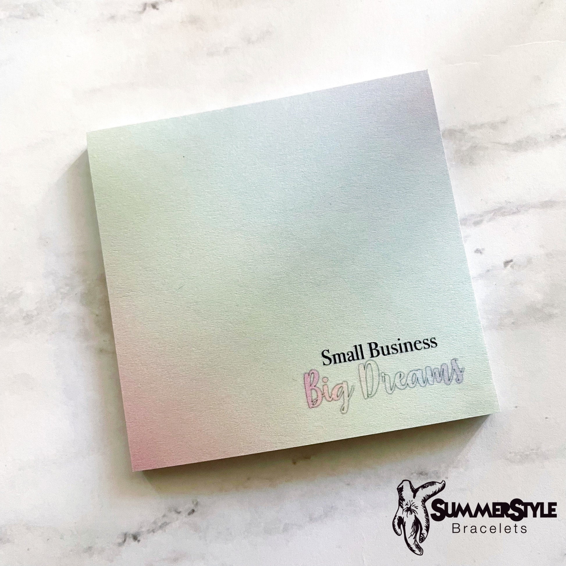 Mini Small Business Big Dreams Notepad, Sticky Notes, Office Stationery, SummerStyle Bracelets