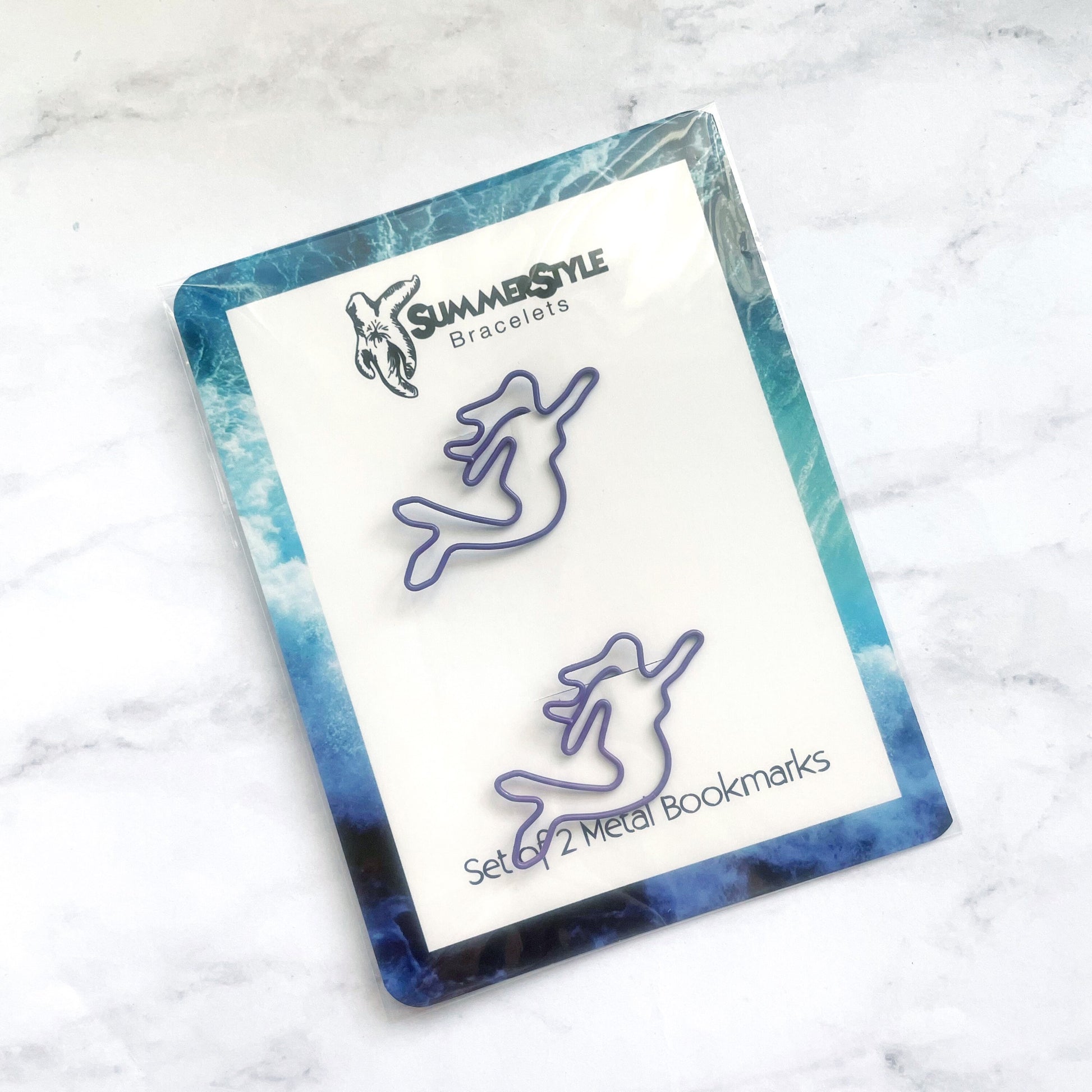 Set of 2 Mini Metal Mermaid Planner Bookmarks, Mini Bookmark, Book Lover Gift, Mermaid Gift, SummerStyle Bracelets