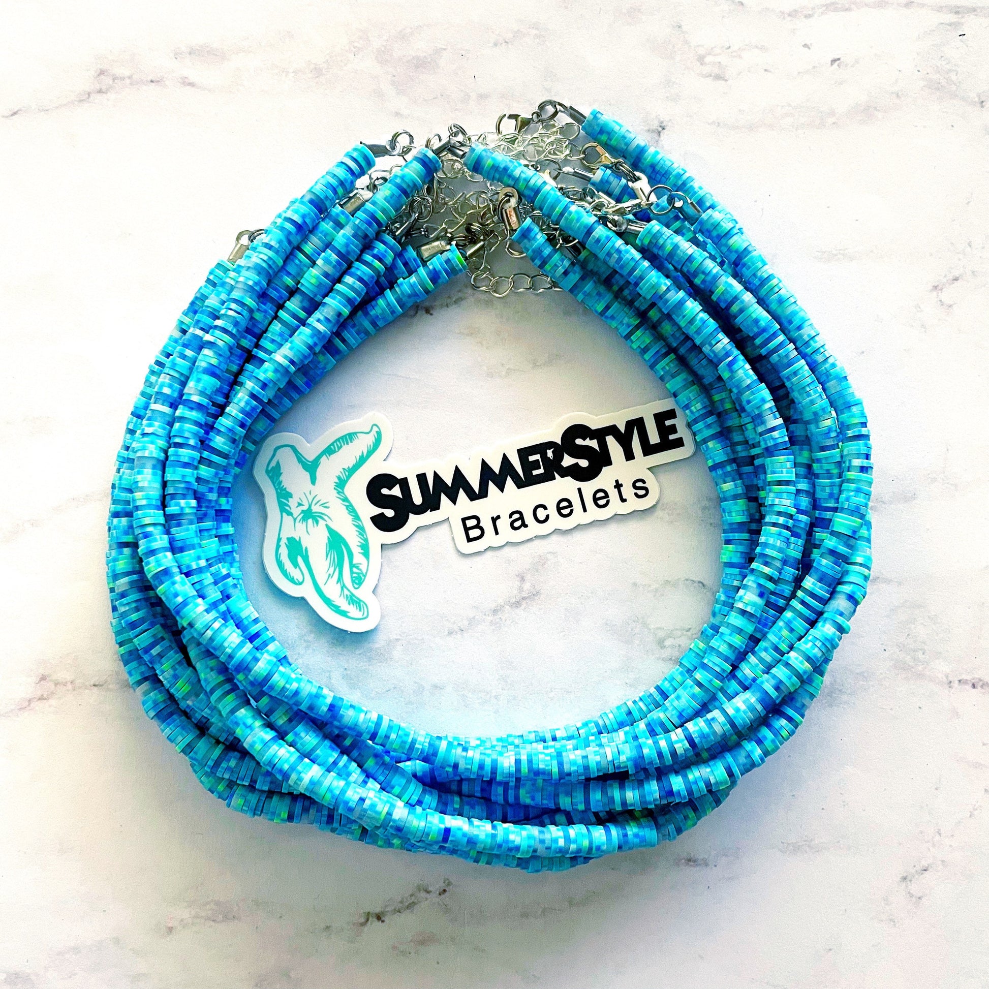 Mermaid Lagoon Beaded Choker, Choker Necklace, Heishi Choker, Beach Jewelry, SummerStyle Bracelets