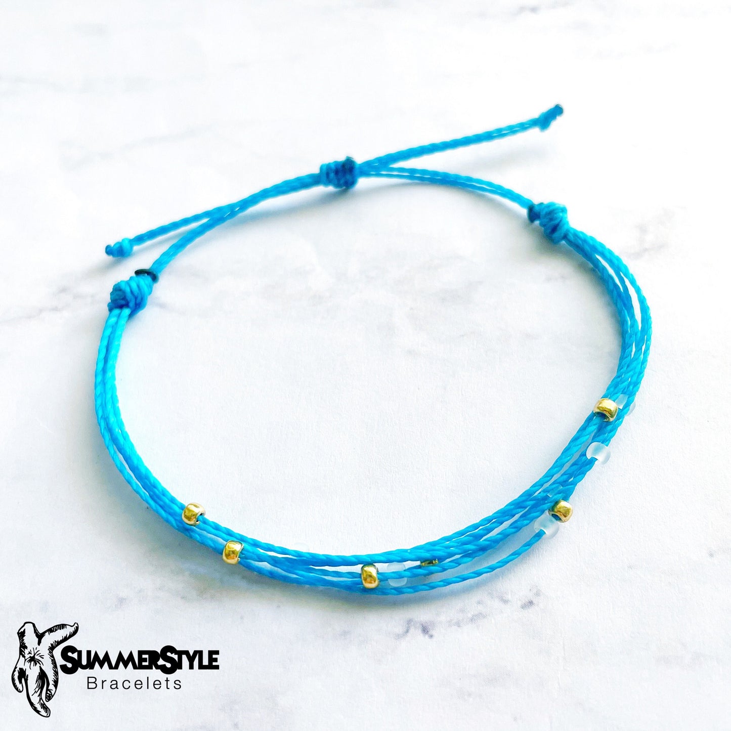 Blue Happy Face Adjustable Waterproof Bracelet Pack, Happy Face Bracelet, Summer Jewelry, Happy Face Bracelet, SummerStyle Bracelets