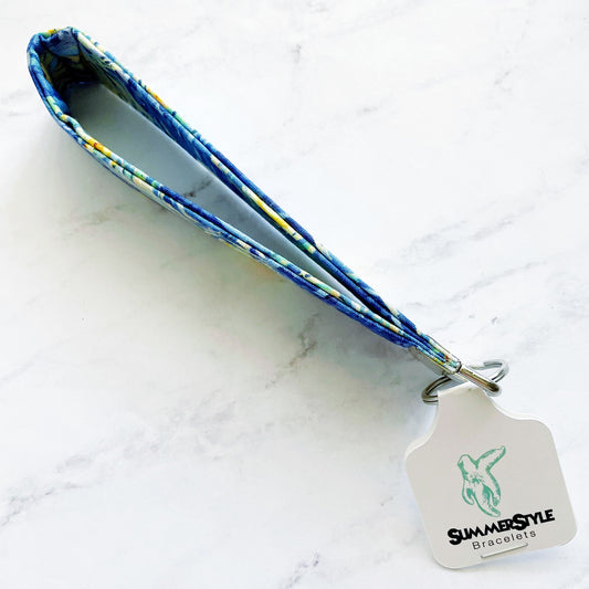 Night Sky Key Fob Wristlet, 6.5in Wristlet Lanyard, Keychain Wristlet, Handmade Lanyard, SummerStyle Bracelets