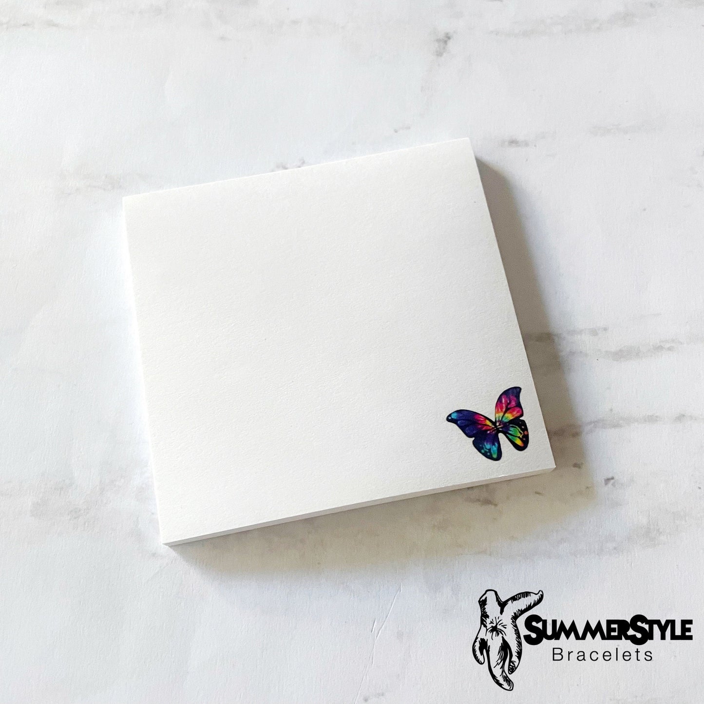 Mini Rainbow Butterfly Notepad, Sticky Notes, Office Stationery, SummerStyle Bracelets