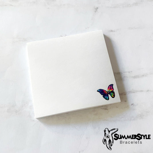 Mini Rainbow Butterfly Notepad, Sticky Notes, Office Stationery, SummerStyle Bracelets