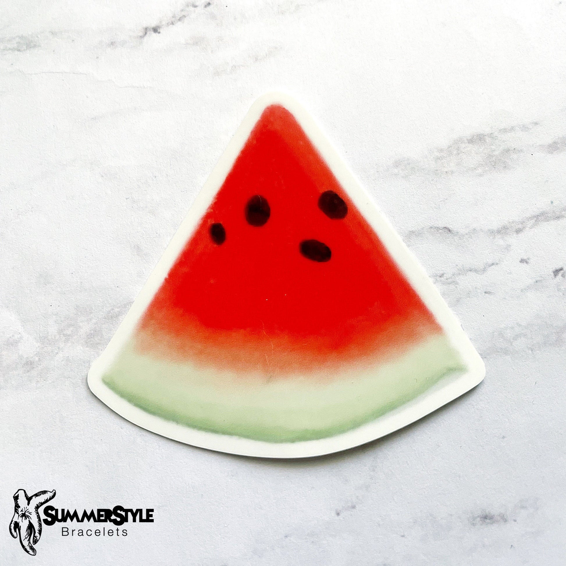 Watermelon Slice Waterproof Sticker, Waterproof Decals, Stickers, Water Bottle Stickers, SummerStyle Bracelets