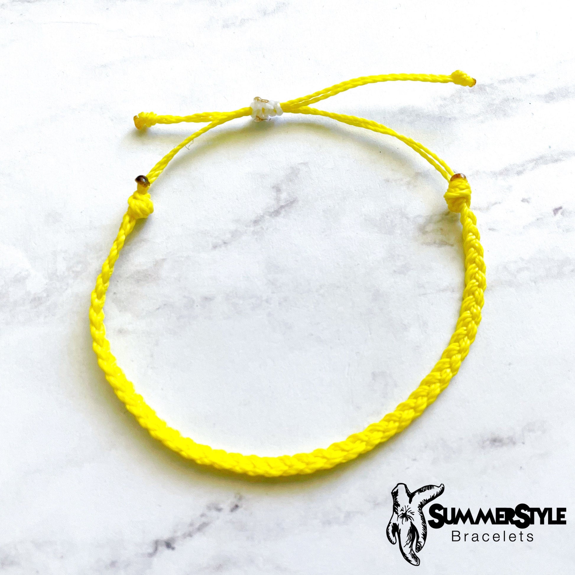 Pink Lemonade Adjustable Waterproof Bracelet Pack, Lemon Bracelet, Lemon Jewelry, Wax Cord Bracelet, SummerStyle Bracelets