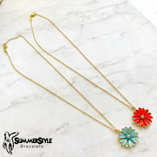 Gold Daisy Necklace, Floral Jewelry, Gold Chain Necklace, SummerStyle Bracelets