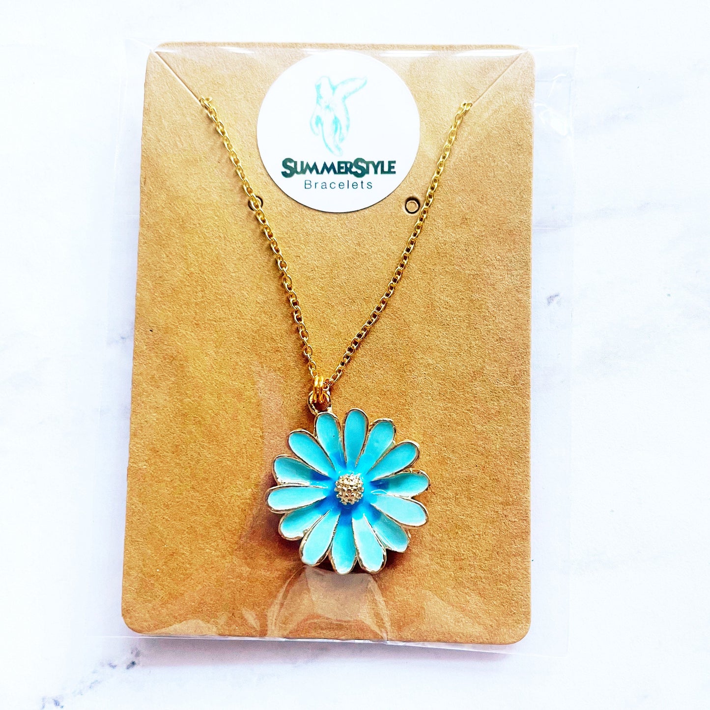 Gold Daisy Necklace, Floral Jewelry, Gold Chain Necklace, SummerStyle Bracelets