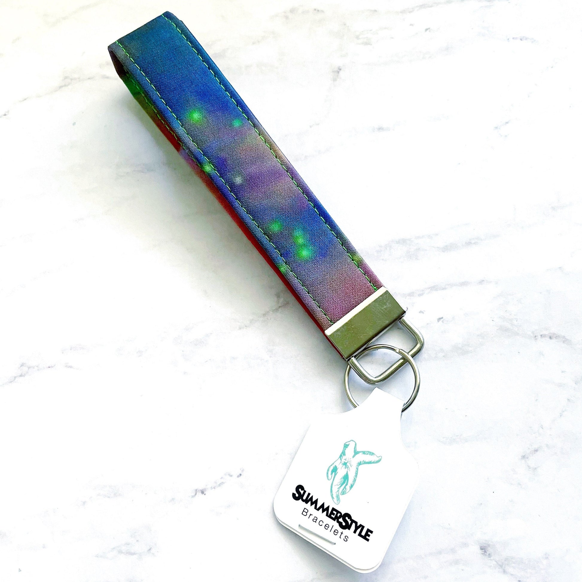 Rainbow Galaxy Key Fob Wristlet , 6.5in Wristlet Lanyard , Keychain Wristlet , Handmade Lanyard , SummerStyle Bracelets