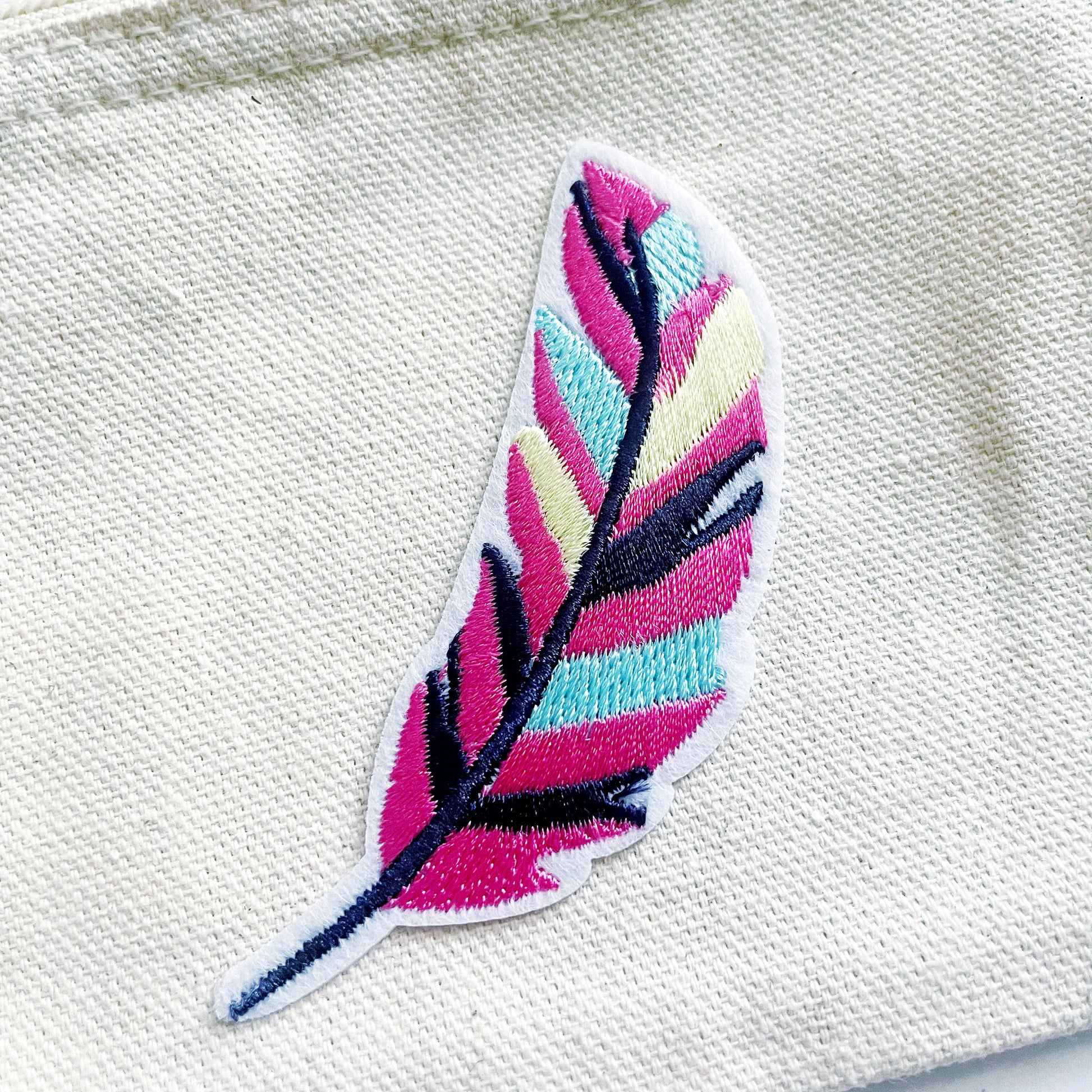 Falling Feather Mini Canvas Zipper Pouch, Coin Purse, Change Purse, Jewelry Storage, Jewelry Pouch, SummerStyle Bracelets