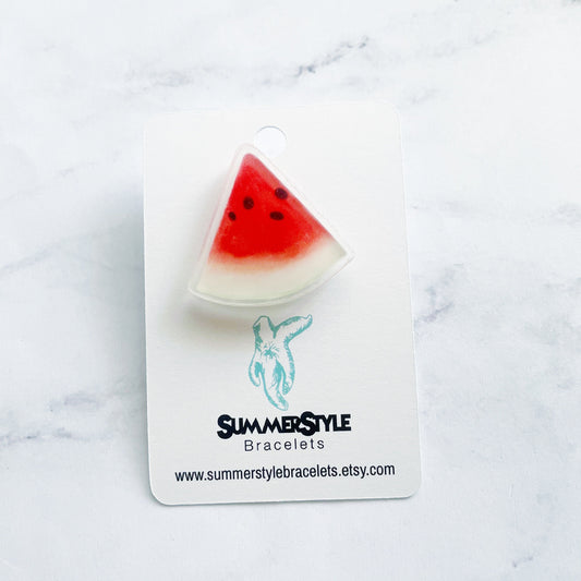 Watermelon Slice Acrylic Pin, Backpack Pin, Summer Pin, Fruit Pin, Mini Acrylic Pin, SummerStyle Bracelets