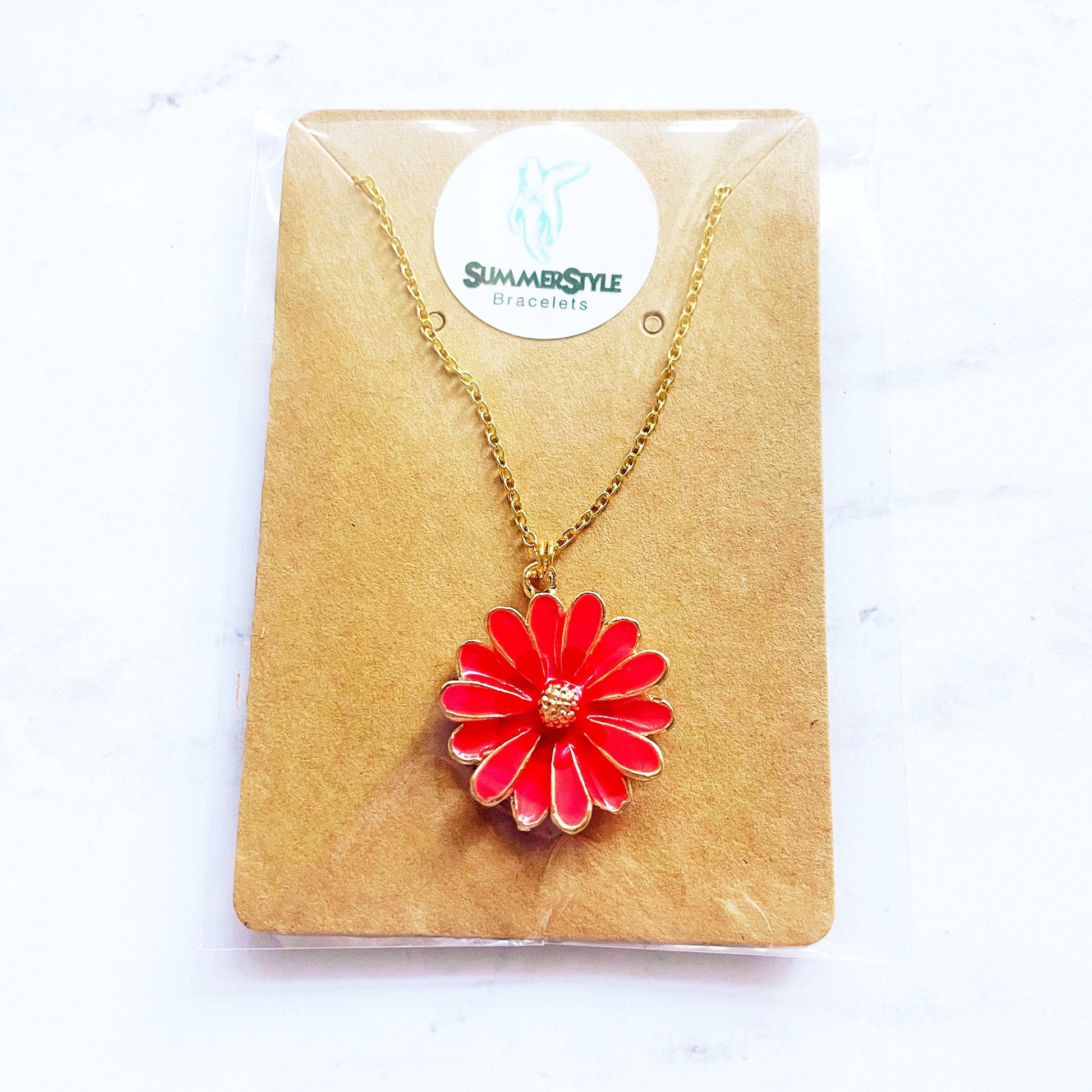 Gold Daisy Necklace, Floral Jewelry, Gold Chain Necklace, SummerStyle Bracelets