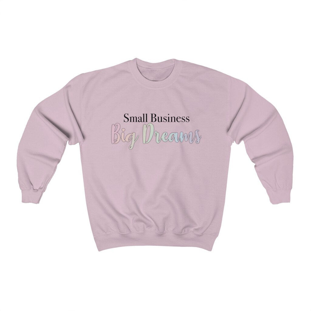 Small Business Big Dreams Unisex Heavy Blend Crewneck Sweatshirt, Small Biz Sweatshirt, Cotton Crewneck, SummerStyle Bracelets