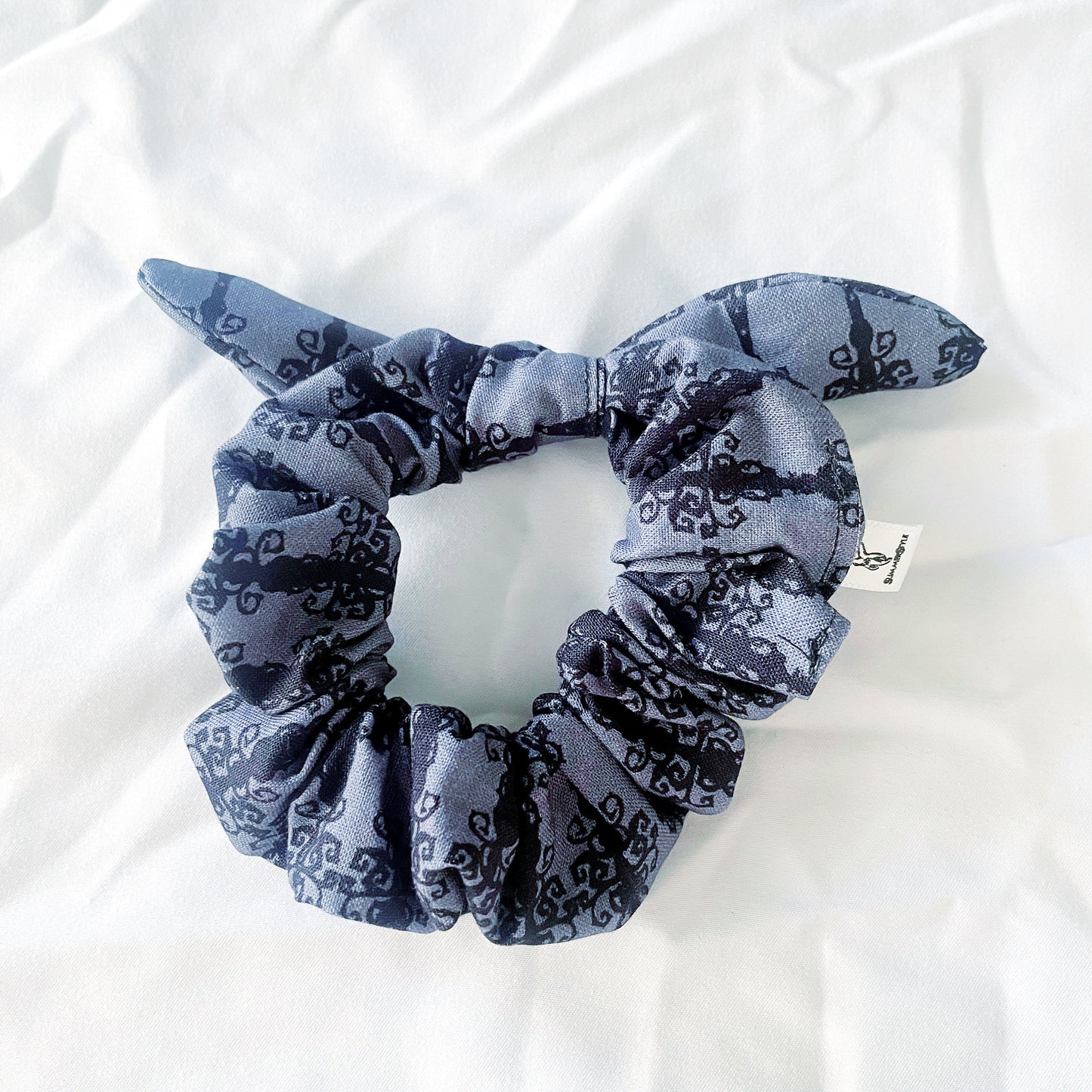 Ghostly Gray Scrunchie, Halloween Accessories, Hair Bow, Hair Accessories, Bow Hair Tie, SummerStyle Bracelets