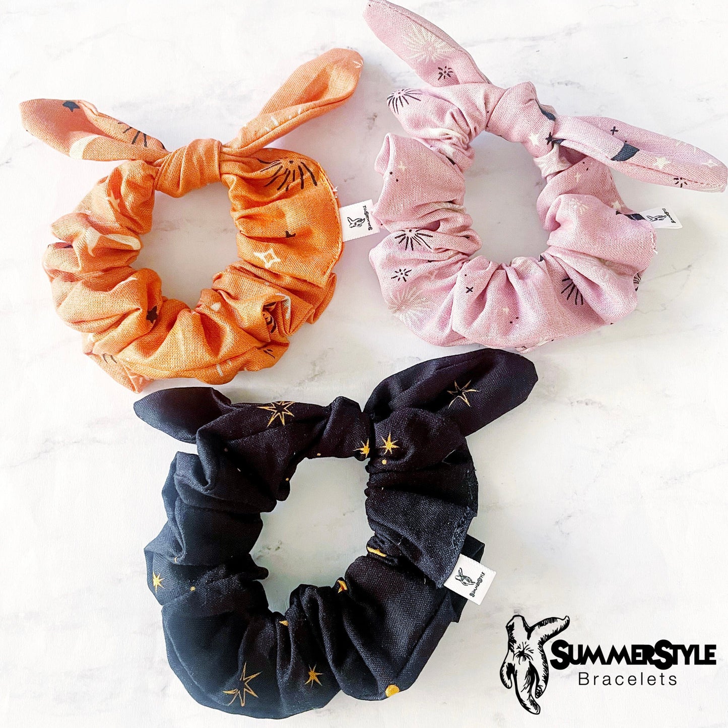 Halloween Fireworks Scrunchie, Halloween Accessories, Hair Bow, Hair Accessories, Bow Hair Tie, SummerStyle Bracelets