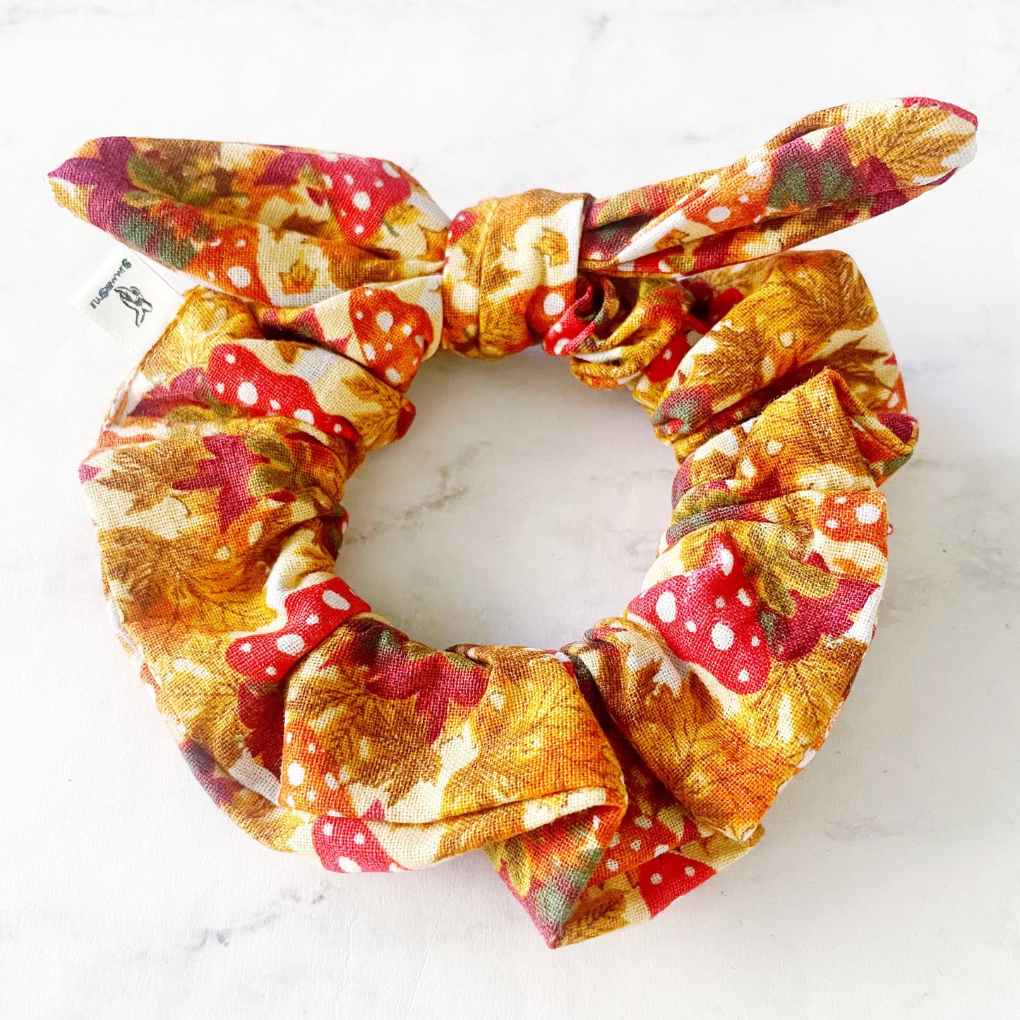 Fall Floral Scrunchie, Halloween Accessories, Hair Bow, Hair Accessories, Bow Hair Tie, SummerStyle Bracelets