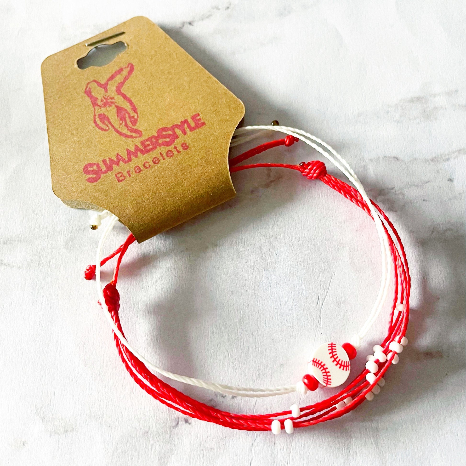 Baseball Bracelet Set, Sport Jewelry, Baseball Gift, SummerStyle Bracelets