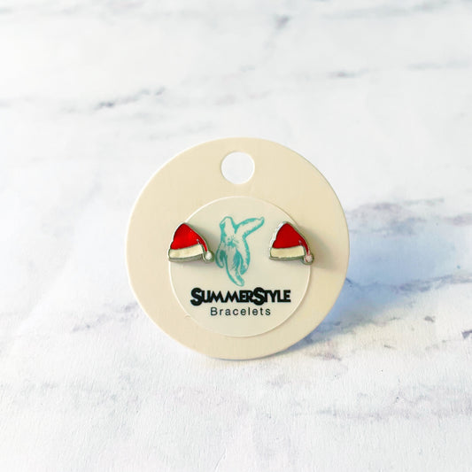 CHRISTMAS Enamel Stud Earrings, Santa Earrings, Snowman Earrings, Stainless Steel Studs, Christmas Earrings, SummerStyle Bracelets
