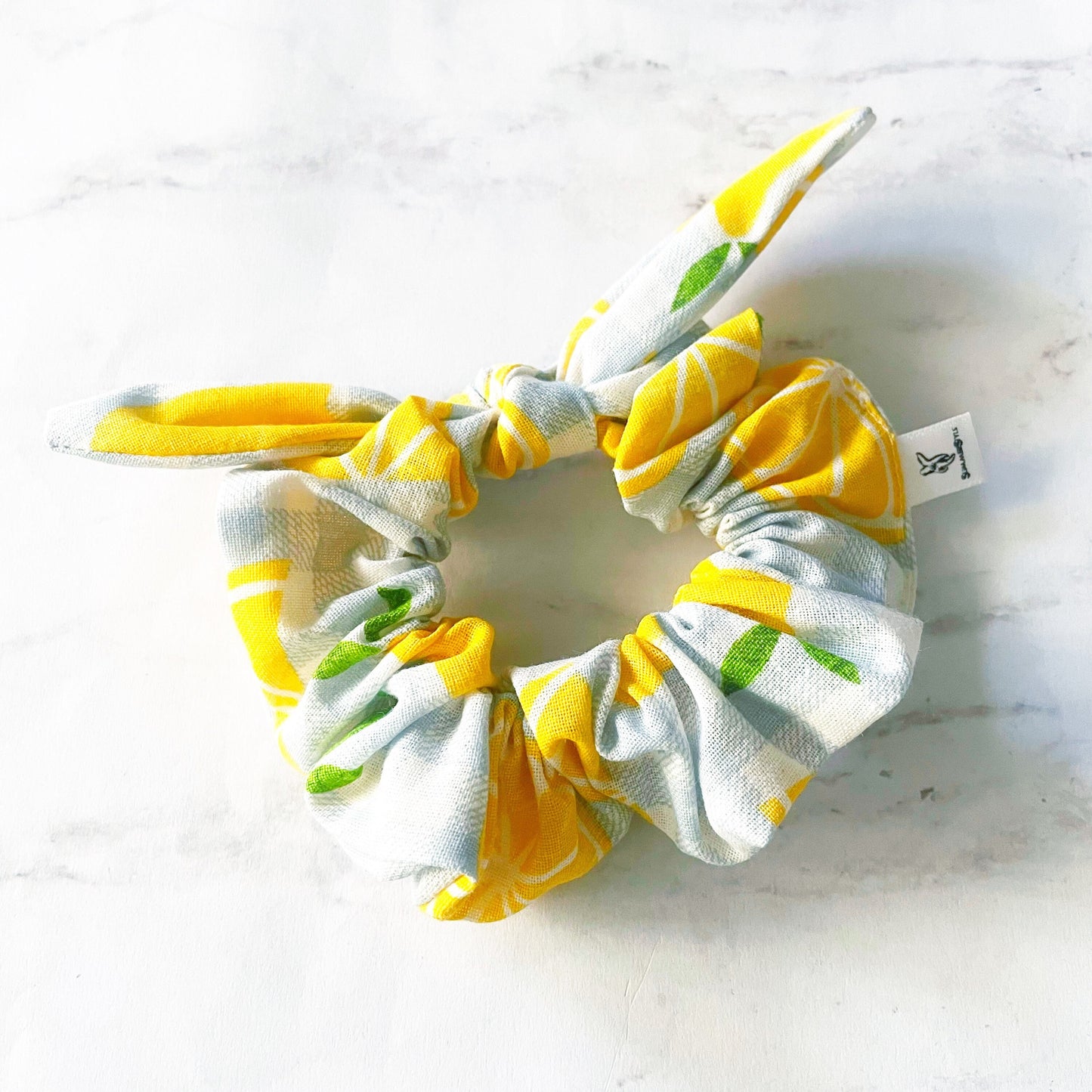 Gingham Lemon Scrunchie, Scrunched Bow Hair Tie, Hair Bow, Lemon Gift, Hair Accessories, Bow Scrunchie, SummerStyle Bracelets