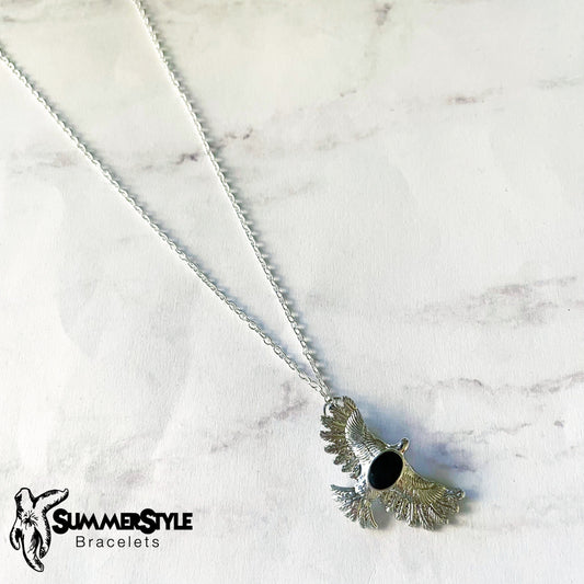 One of a Kind Silver Eagle Charm Necklace, Bird Jewelry, Silver Chain Necklace, SummerStyle Bracelets