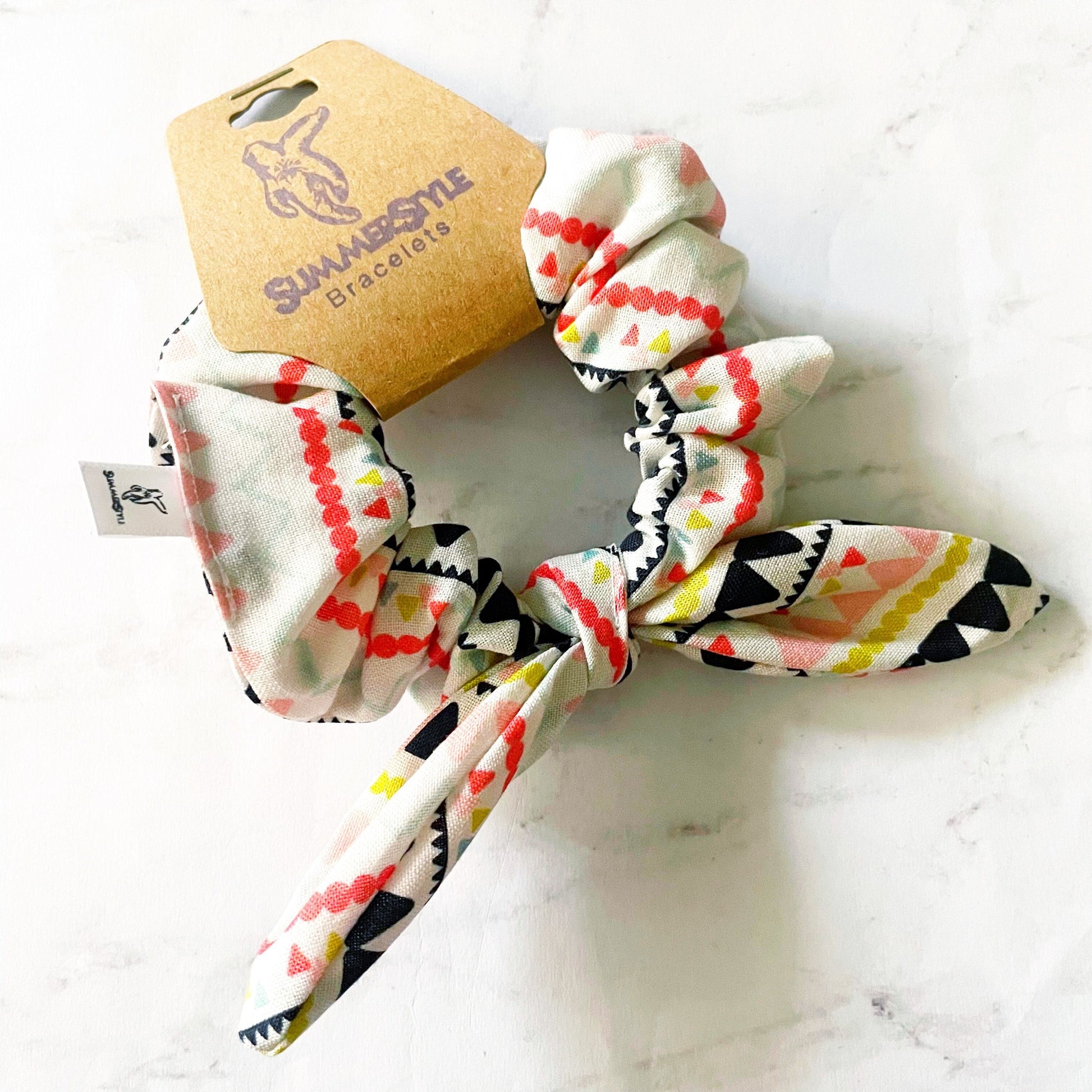 Aztec Bow Scrunchie, Scrunched Bow Hair Tie, Hair Bow, Hair Accessories, Bow Hair Tie, SummerStyle Bracelets