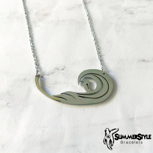 Silver Surfing Necklace, Surf Jewelry, Silver Chain Necklace, SummerStyle Bracelets