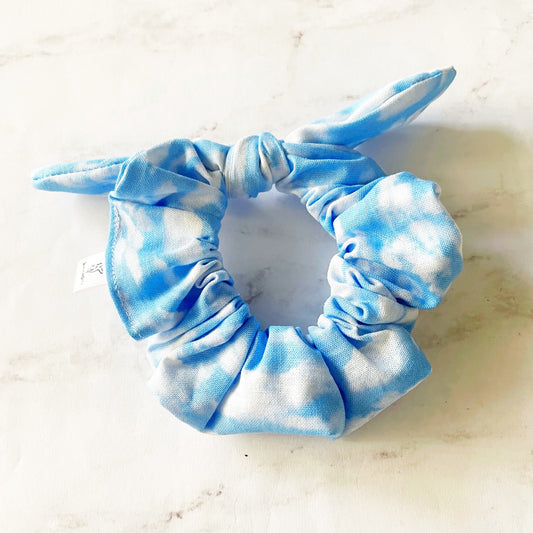 Head in the Clouds Bow Scrunchie, Scrunched Bow Hair Tie, Cloud Scrunchie, Hair Accessories, Bow Hair Tie, SummerStyle Bracelets