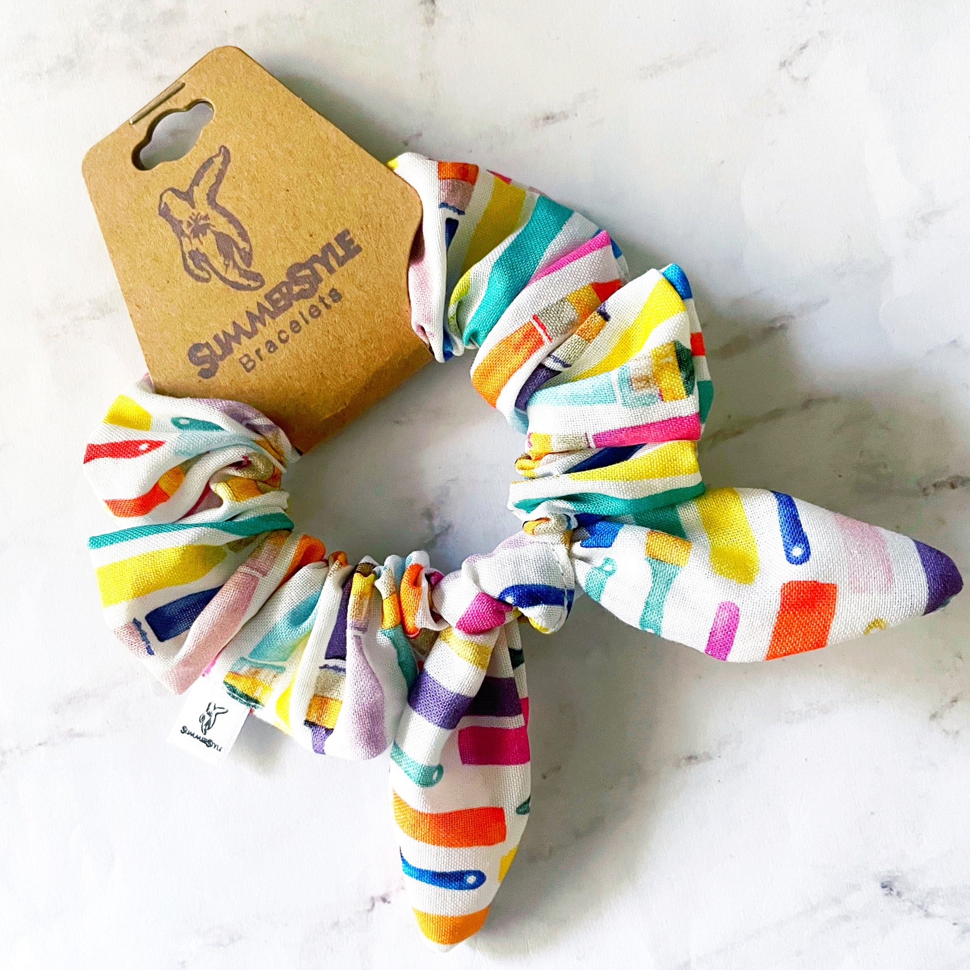 It’s an Artist’s Life Bow Scrunchie, Scrunched Bow Hair Tie, Artist Gift, Hair Accessories, Bow Hair Tie, SummerStyle Bracelets