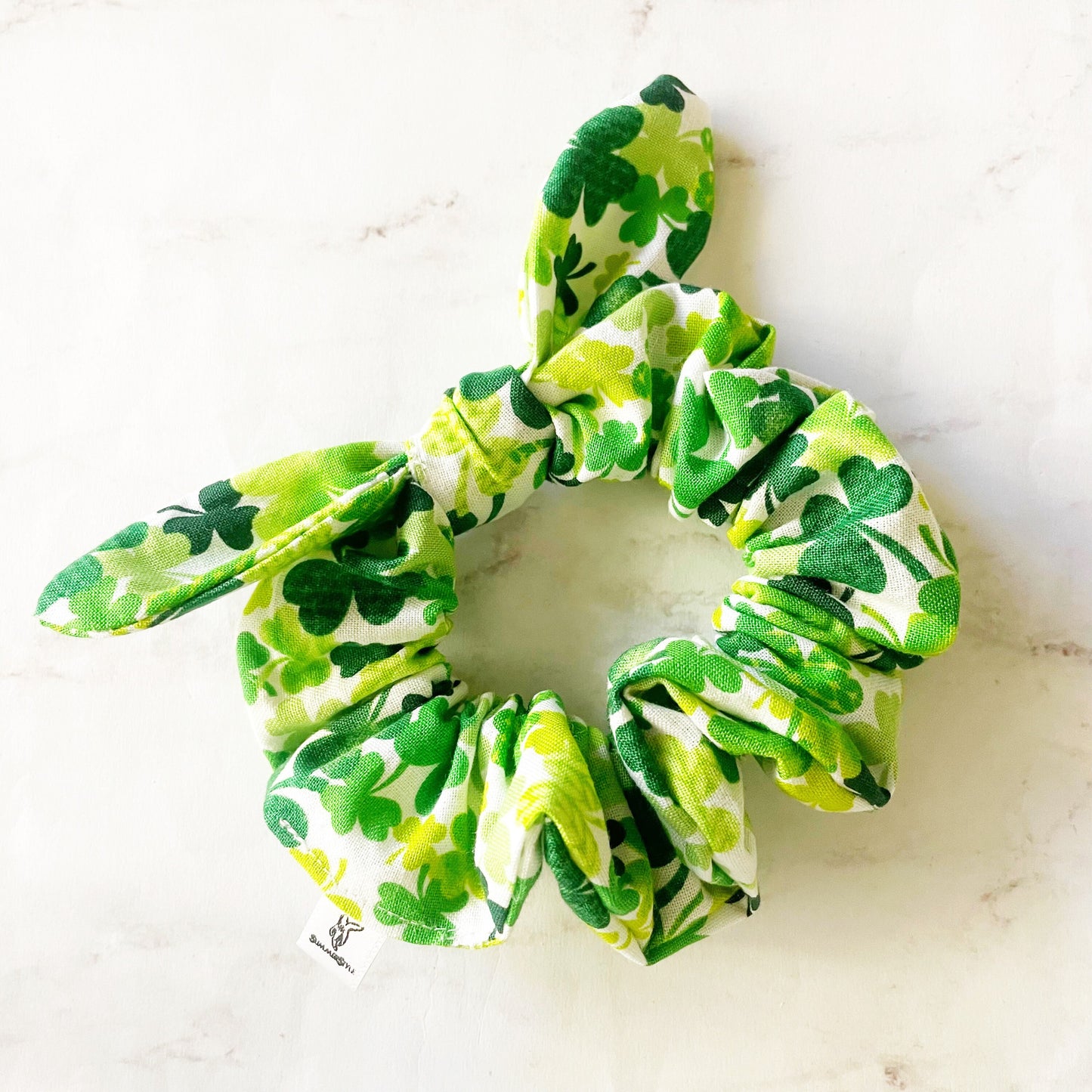 ST PATRICKS DAY Shamrock Scrunchie, Bow Scrunchie, Hair Bow, Hair Accessories, Bow Hair Tie, SummerStyle Bracelets