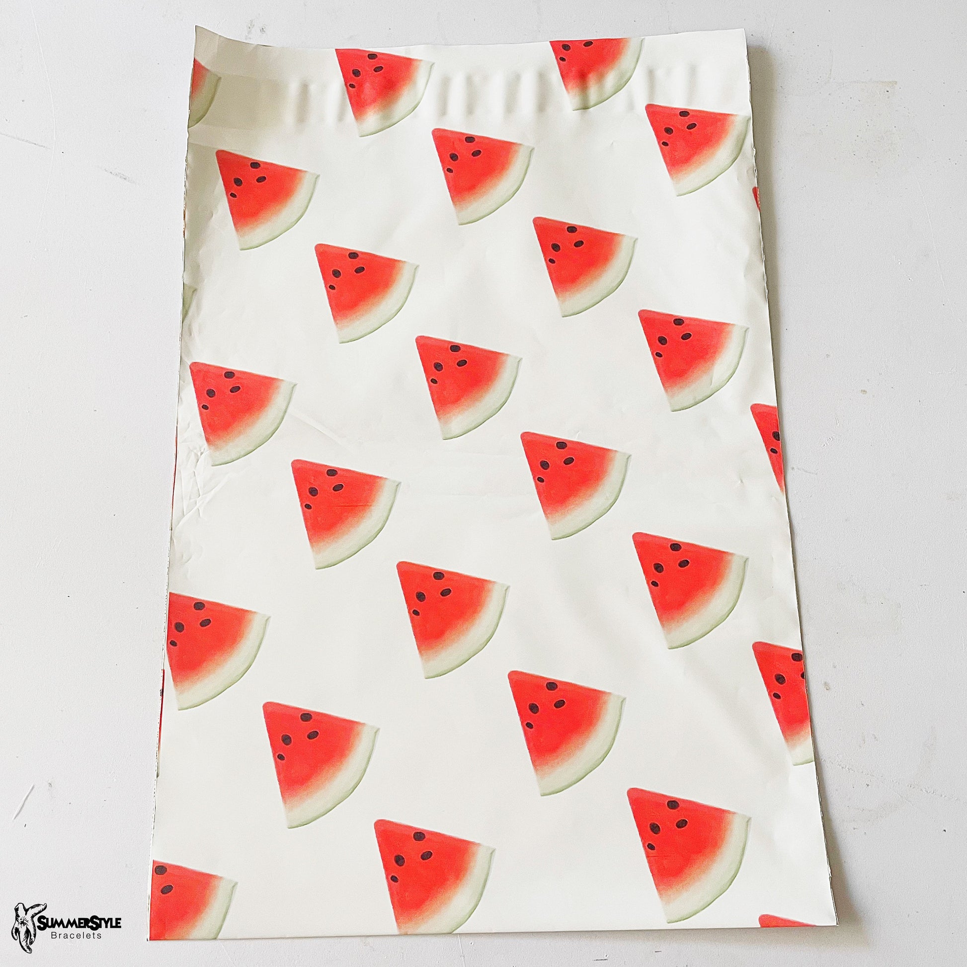 Pack of 25 Watermelon Slice Poly Mailers, 10x13in, 3.15mm thick, Boutique Poly Mailer, Self Sealing Shipping Bags, SummerStyle Bracelets