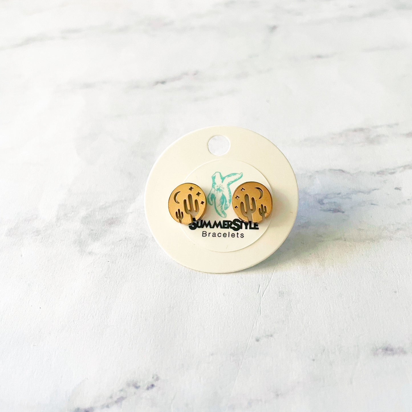 Desert Stud Earrings, Stud Earrings, Cactus Earrings, SummerStyle Bracelets